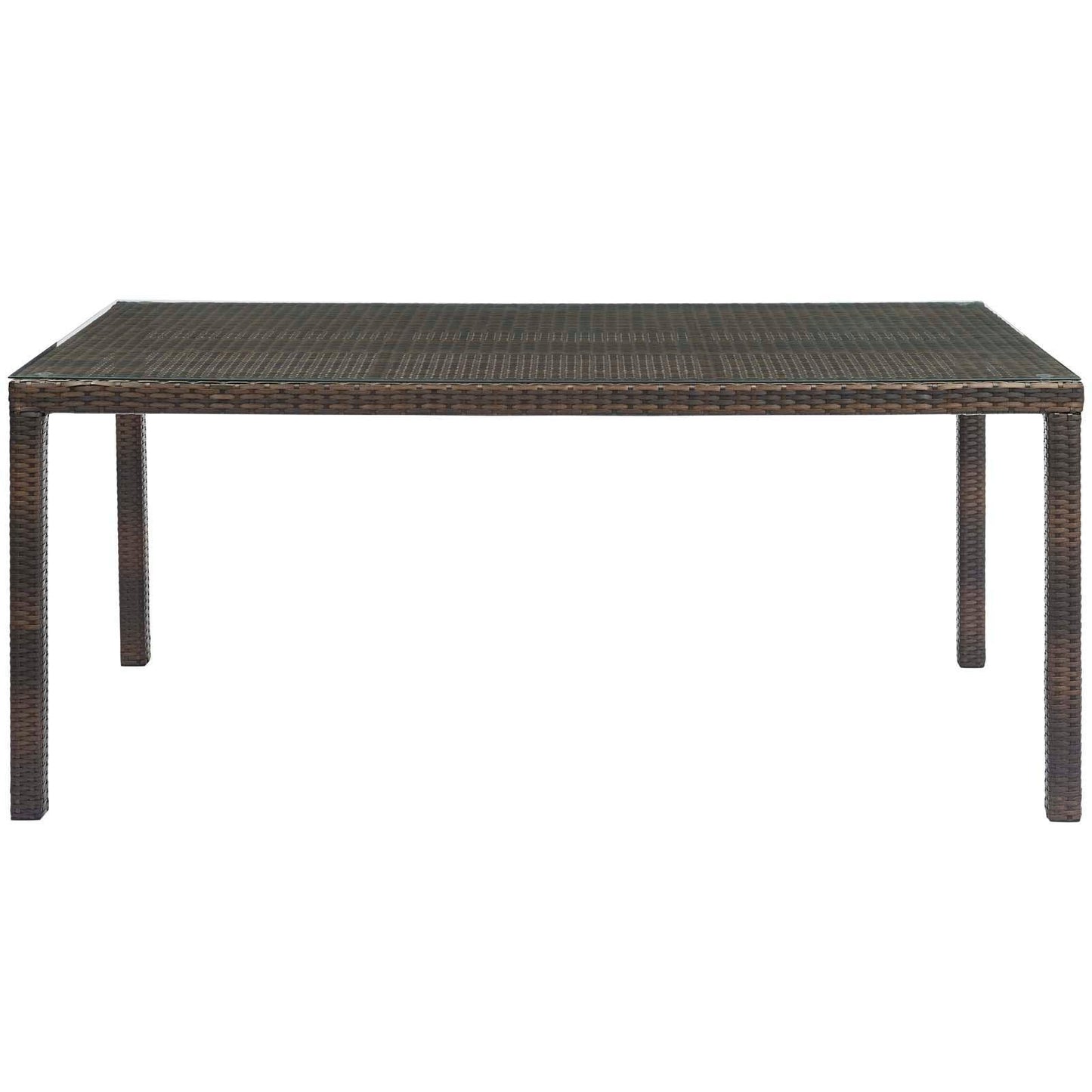 Modway Conduit 70" Outdoor Patio Wicker Rattan Dining Table FredCo