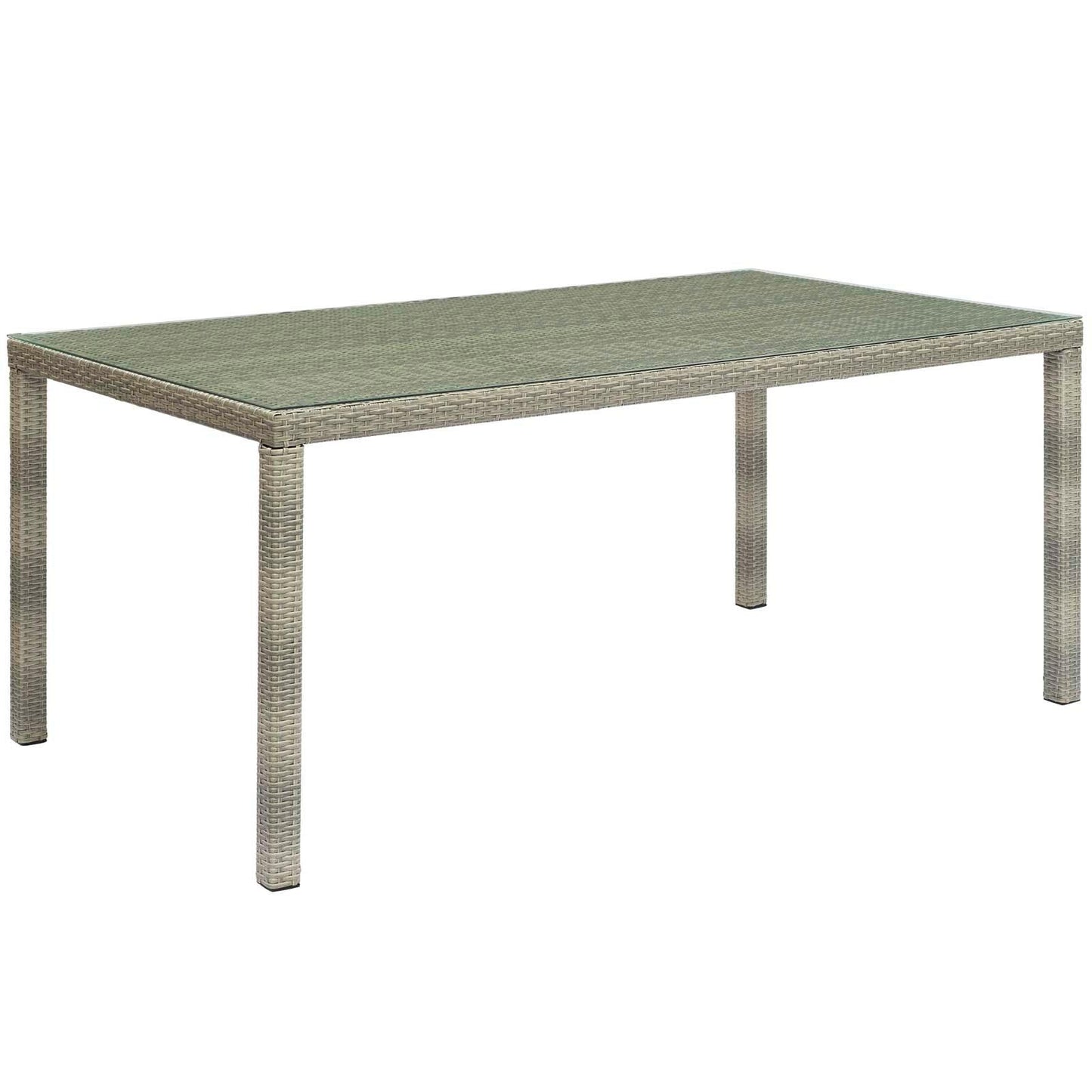 Modway Conduit 70" Outdoor Patio Wicker Rattan Dining Table FredCo