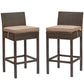 Modway Conduit Bar Stool Outdoor Patio Wicker Rattan Set of 2 FredCo