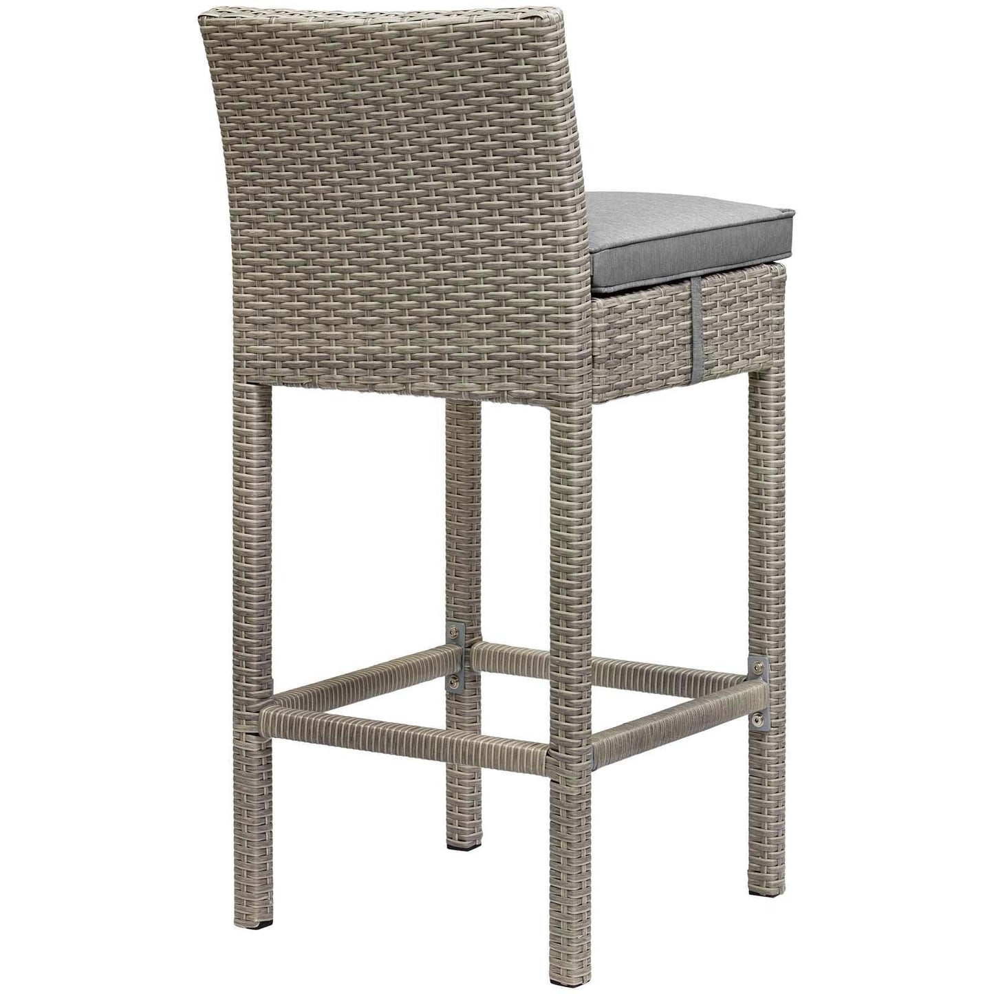 Modway Conduit Bar Stool Outdoor Patio Wicker Rattan Set of 2, EEI-3604 FredCo