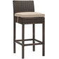 Modway Conduit Bar Stool Outdoor Patio Wicker Rattan Set of 4 FredCo