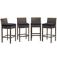 Modway Conduit Bar Stool Outdoor Patio Wicker Rattan Set of 4 FredCo