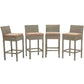 Modway Conduit Bar Stool Outdoor Patio Wicker Rattan Set of 4, EEI-3602 FredCo