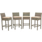 Modway Conduit Bar Stool Outdoor Patio Wicker Rattan Set of 4, EEI-3602 FredCo