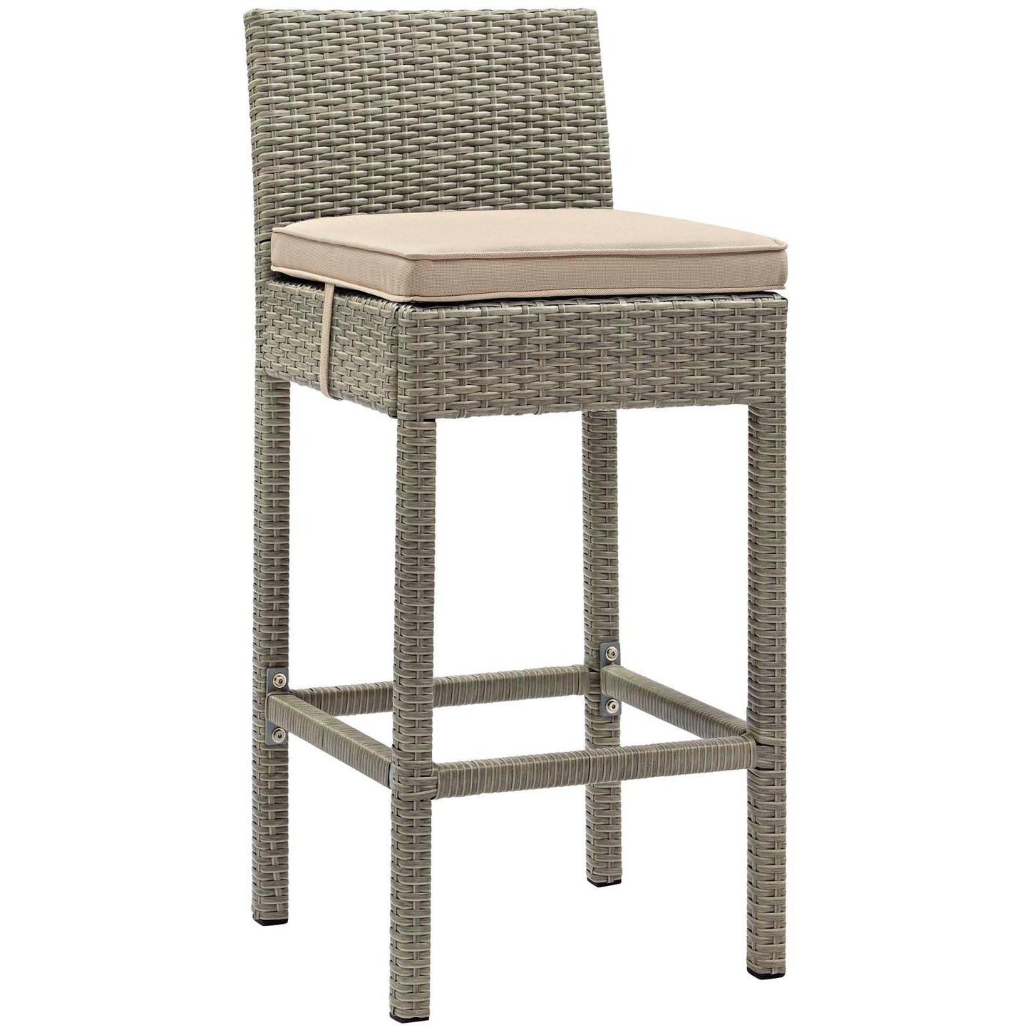 Modway Conduit Outdoor Patio Wicker Rattan Bar Stool, EEI-2800 FredCo