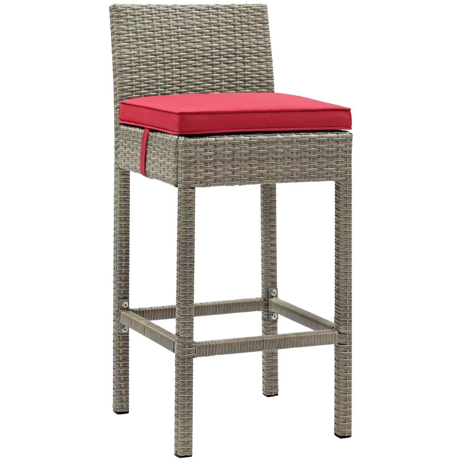 Modway Conduit Outdoor Patio Wicker Rattan Bar Stool, EEI-2800 FredCo