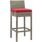 Modway Conduit Outdoor Patio Wicker Rattan Bar Stool, EEI-2800 FredCo