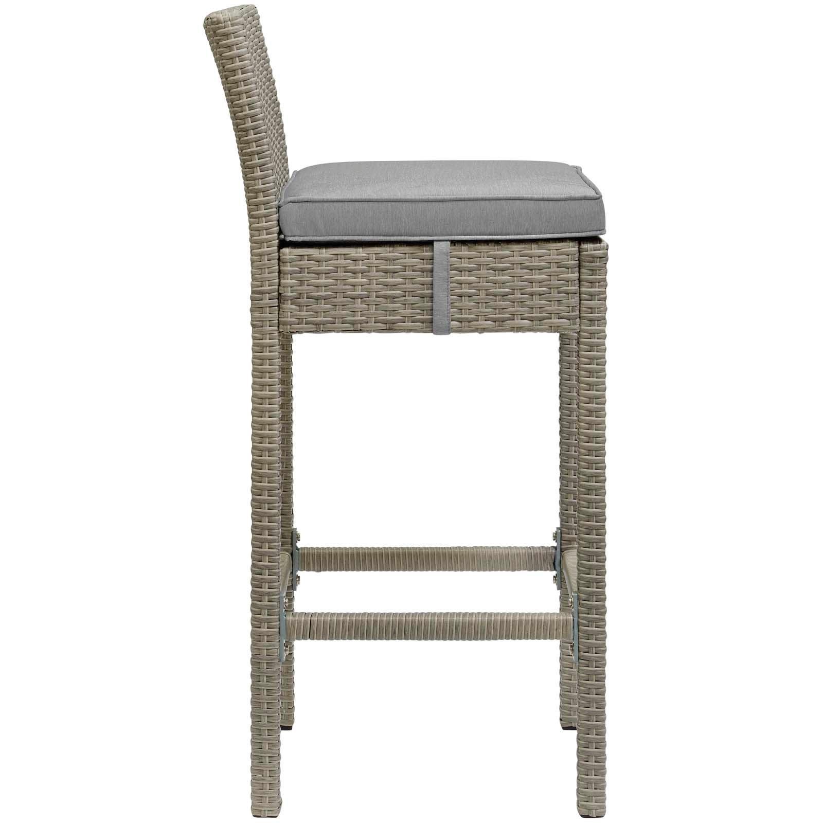 Modway Conduit Outdoor Patio Wicker Rattan Bar Stool, EEI-2800 FredCo