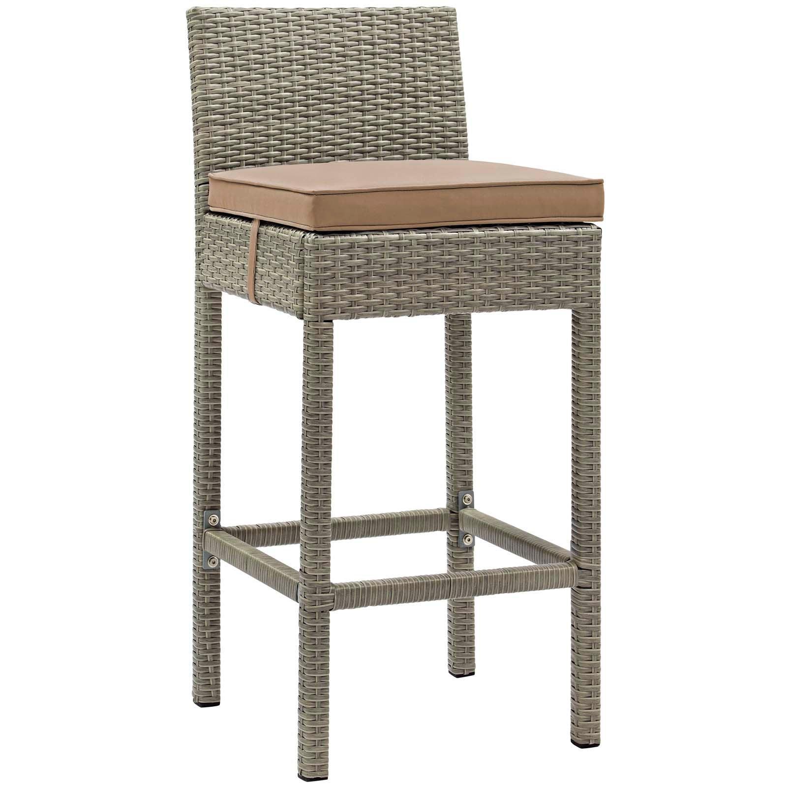 Modway Conduit Outdoor Patio Wicker Rattan Bar Stool, EEI-2800 FredCo