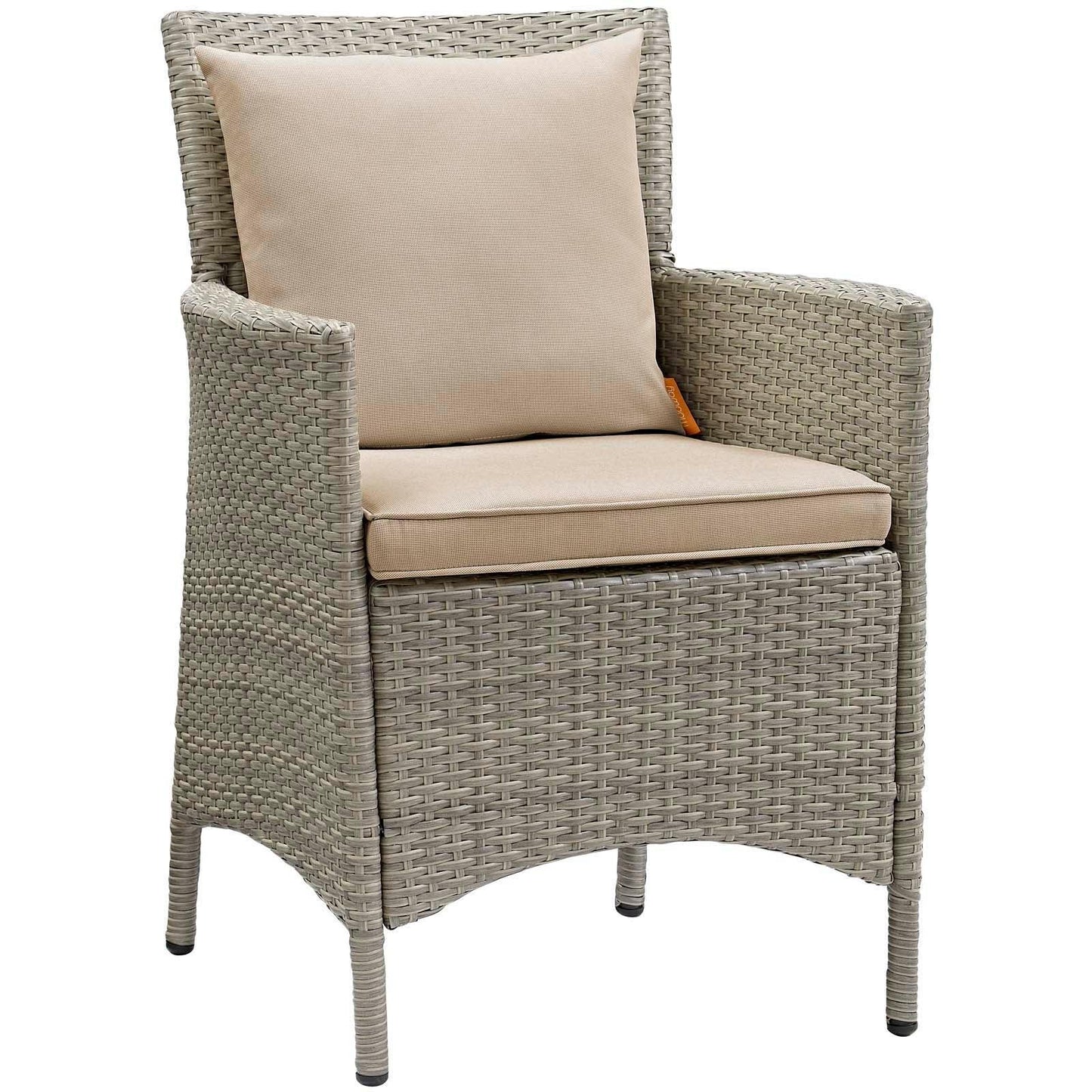 Modway Conduit Outdoor Patio Wicker Rattan Dining Armchair Set of 4 FredCo