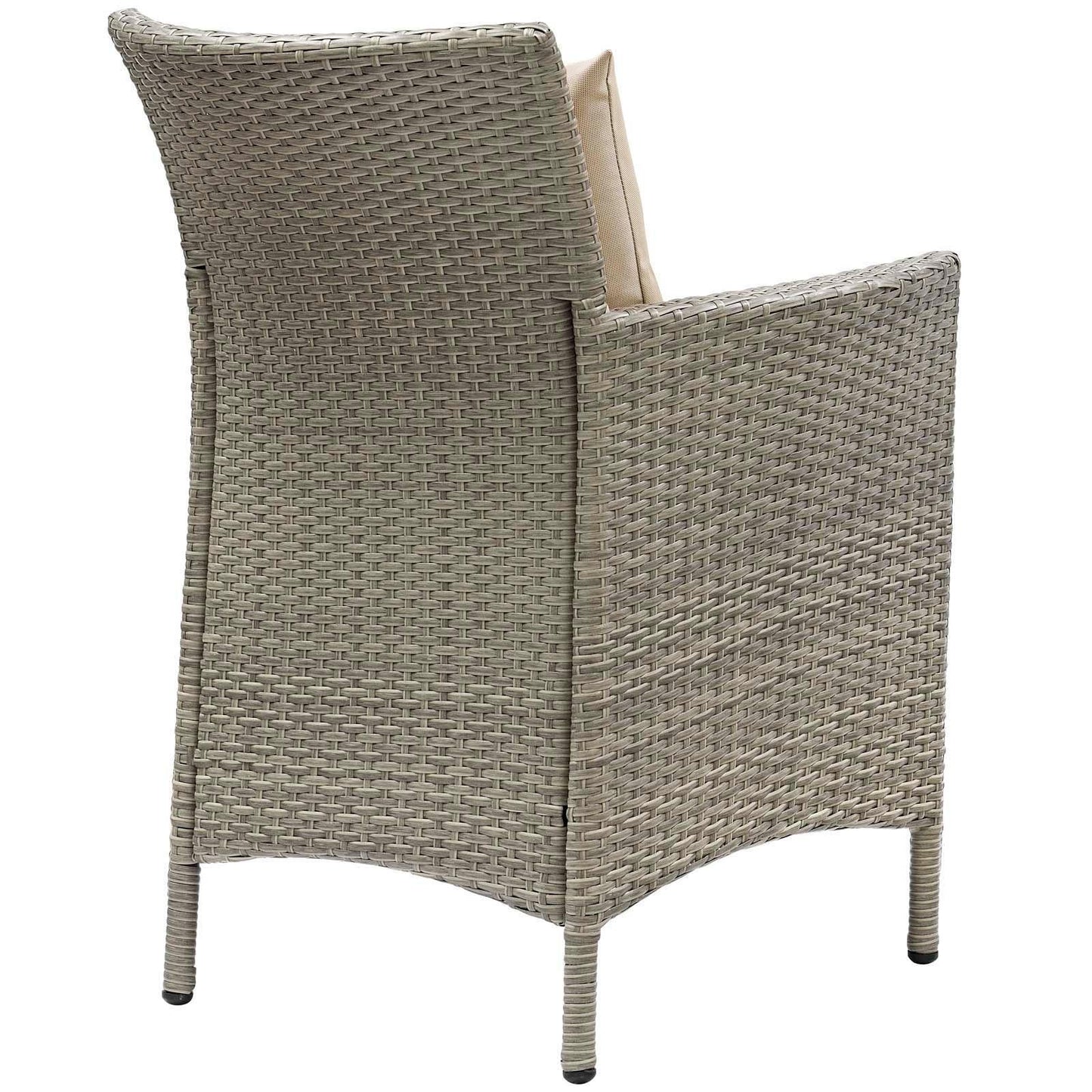 Modway Conduit Outdoor Patio Wicker Rattan Dining Armchair Set of 4 FredCo