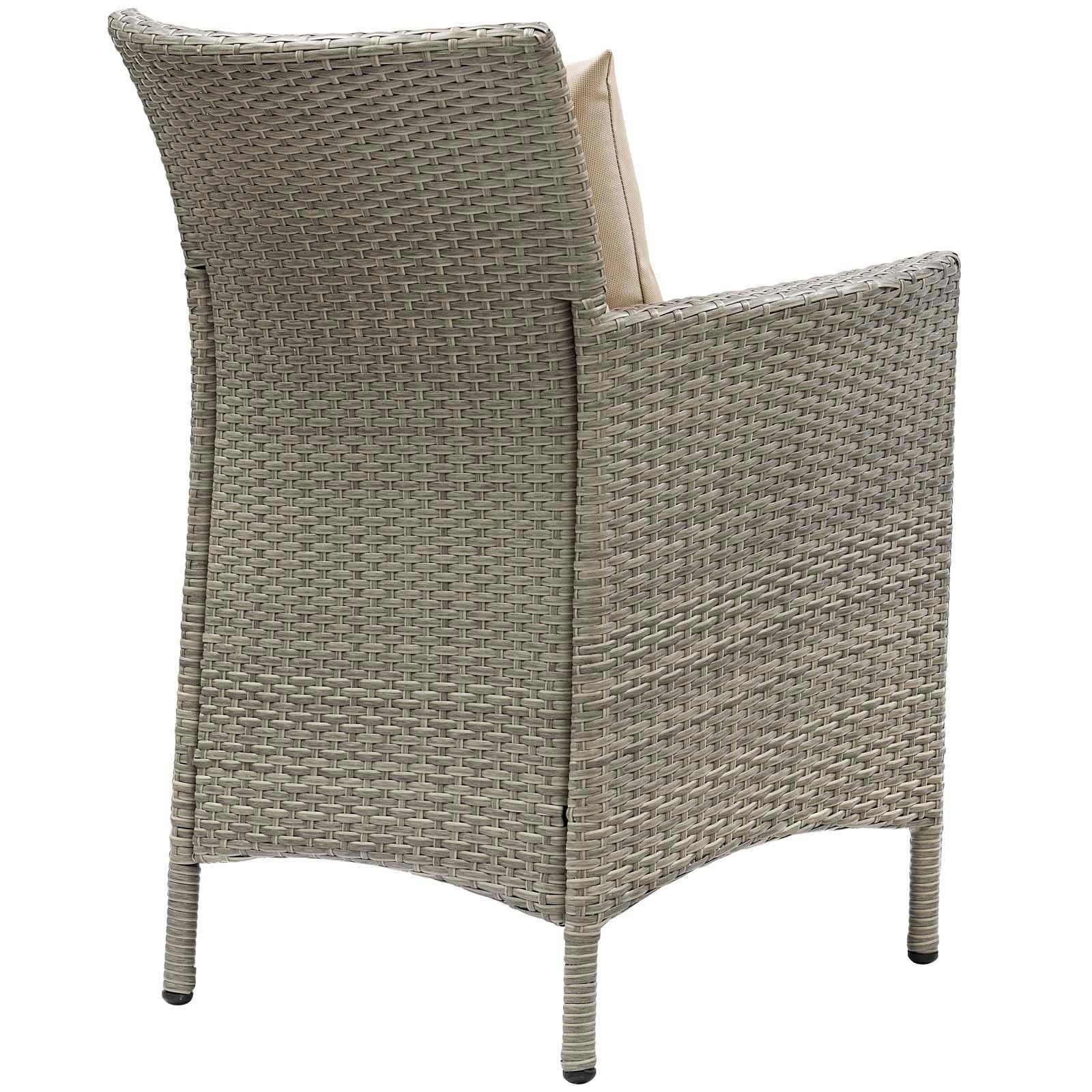 Modway Conduit Outdoor Patio Wicker Rattan Dining Armchair Set of 4 FredCo