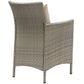 Modway Conduit Outdoor Patio Wicker Rattan Dining Armchair Set of 4 FredCo