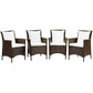 Modway Conduit Outdoor Patio Wicker Rattan Dining Armchair Set of 4, EEI-4031 FredCo