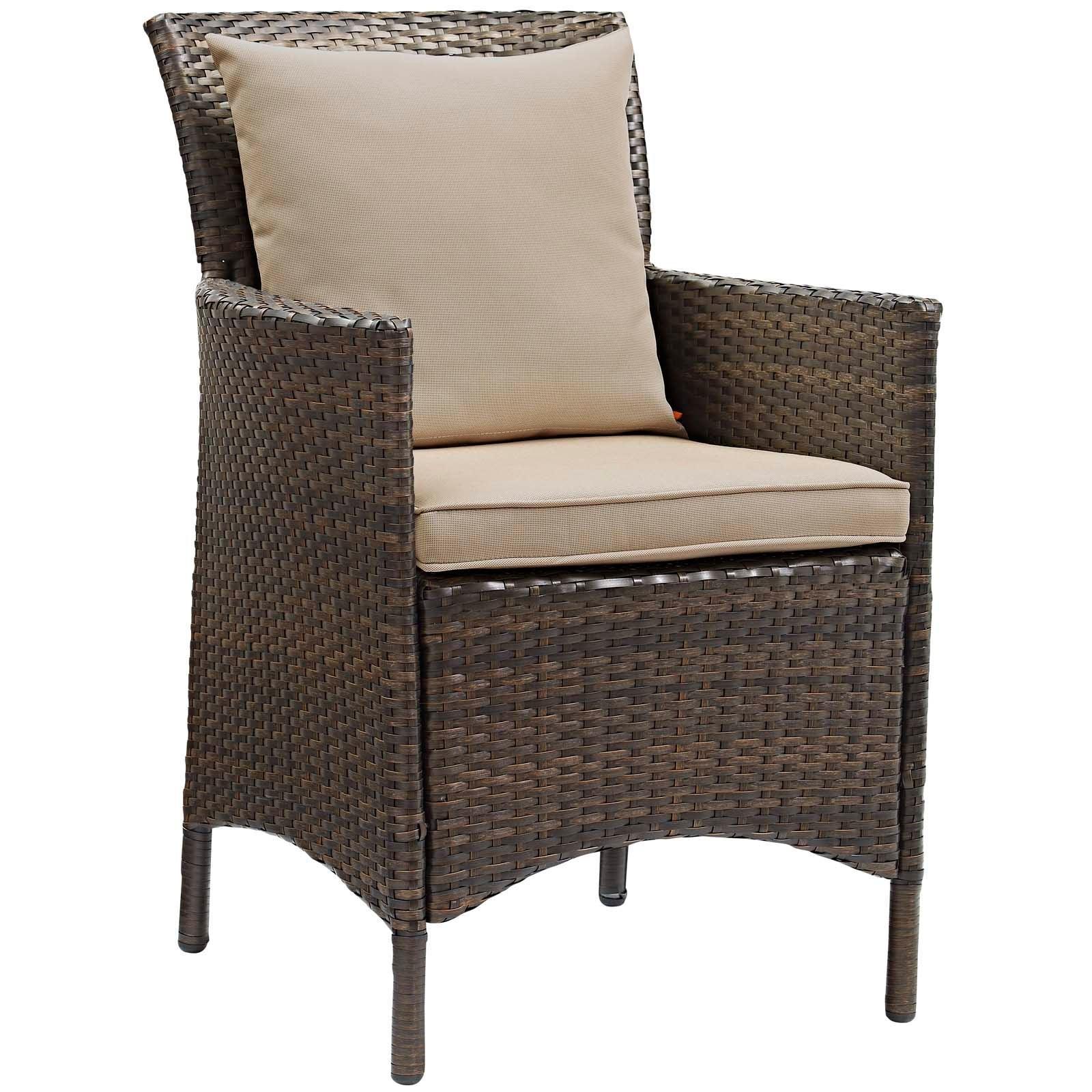 Modway Conduit Outdoor Patio Wicker Rattan Dining Armchair Set of 4, EEI-4031 FredCo