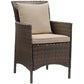 Modway Conduit Outdoor Patio Wicker Rattan Dining Armchair Set of 4, EEI-4031 FredCo