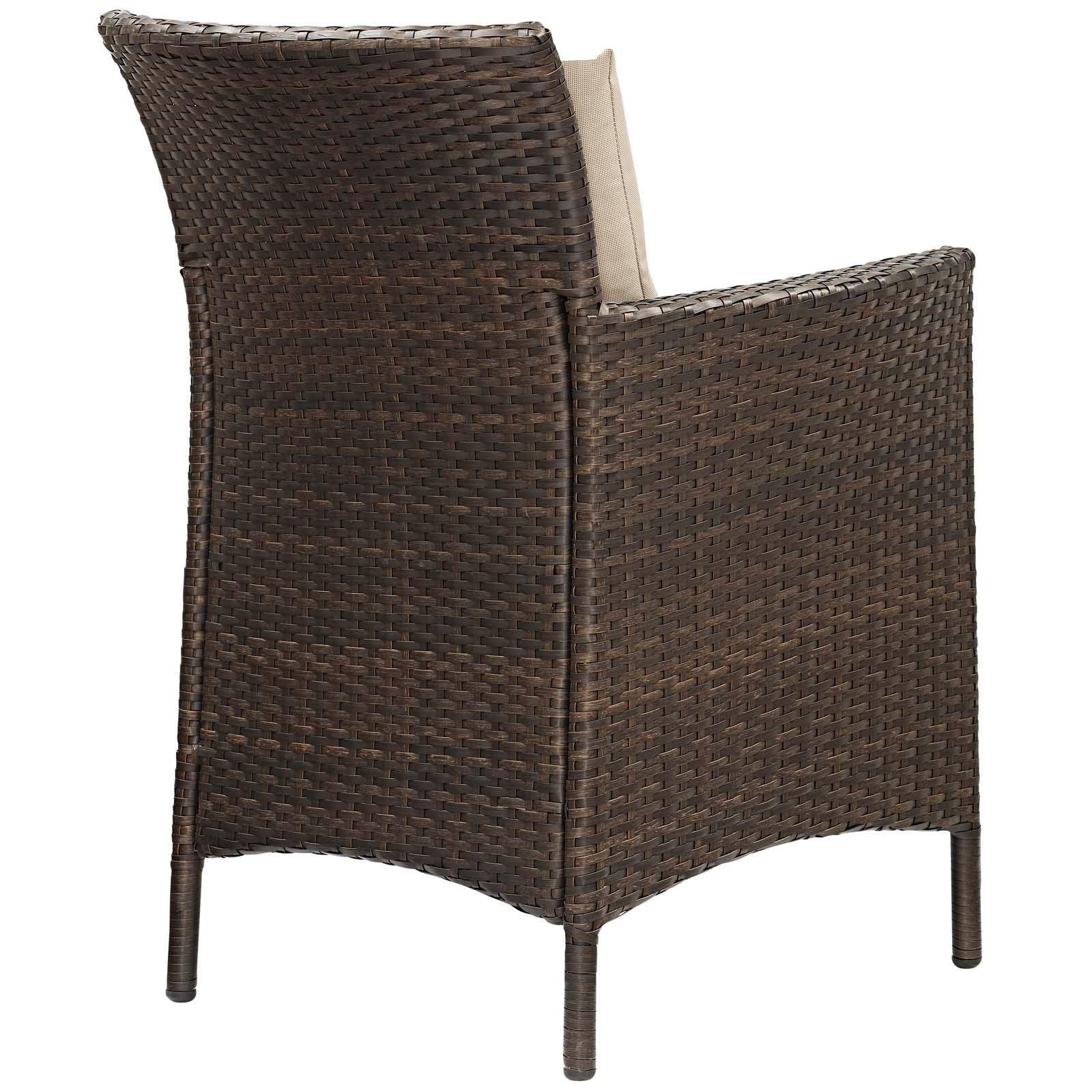 Modway Conduit Outdoor Patio Wicker Rattan Dining Armchair Set of 4, EEI-4031 FredCo