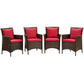 Modway Conduit Outdoor Patio Wicker Rattan Dining Armchair Set of 4, EEI-4031 FredCo