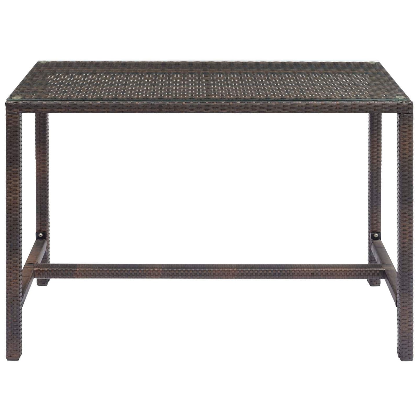 Modway Conduit Outdoor Patio Wicker Rattan Large Bar Table FredCo