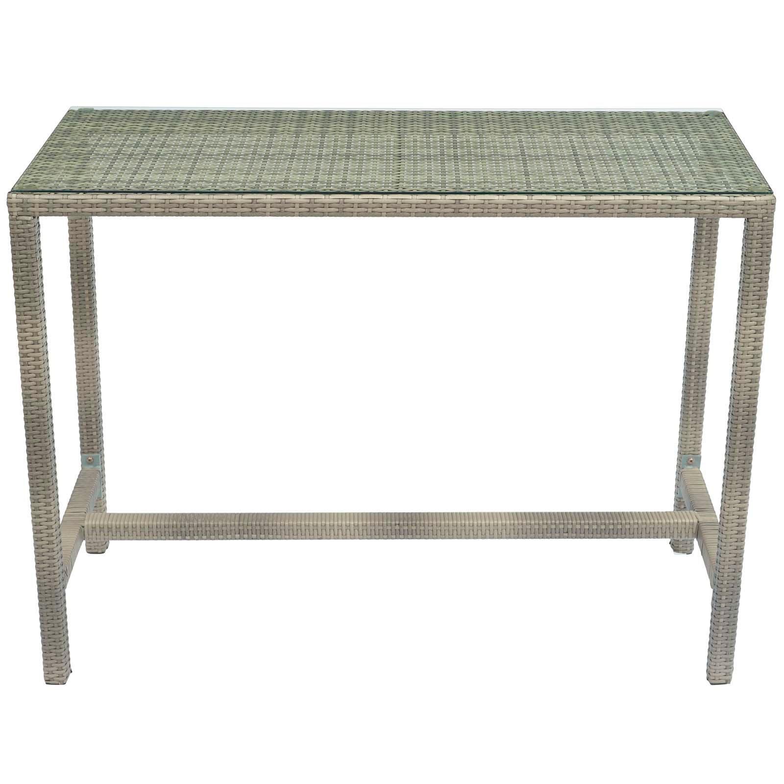 Modway Conduit Outdoor Patio Wicker Rattan Large Bar Table FredCo