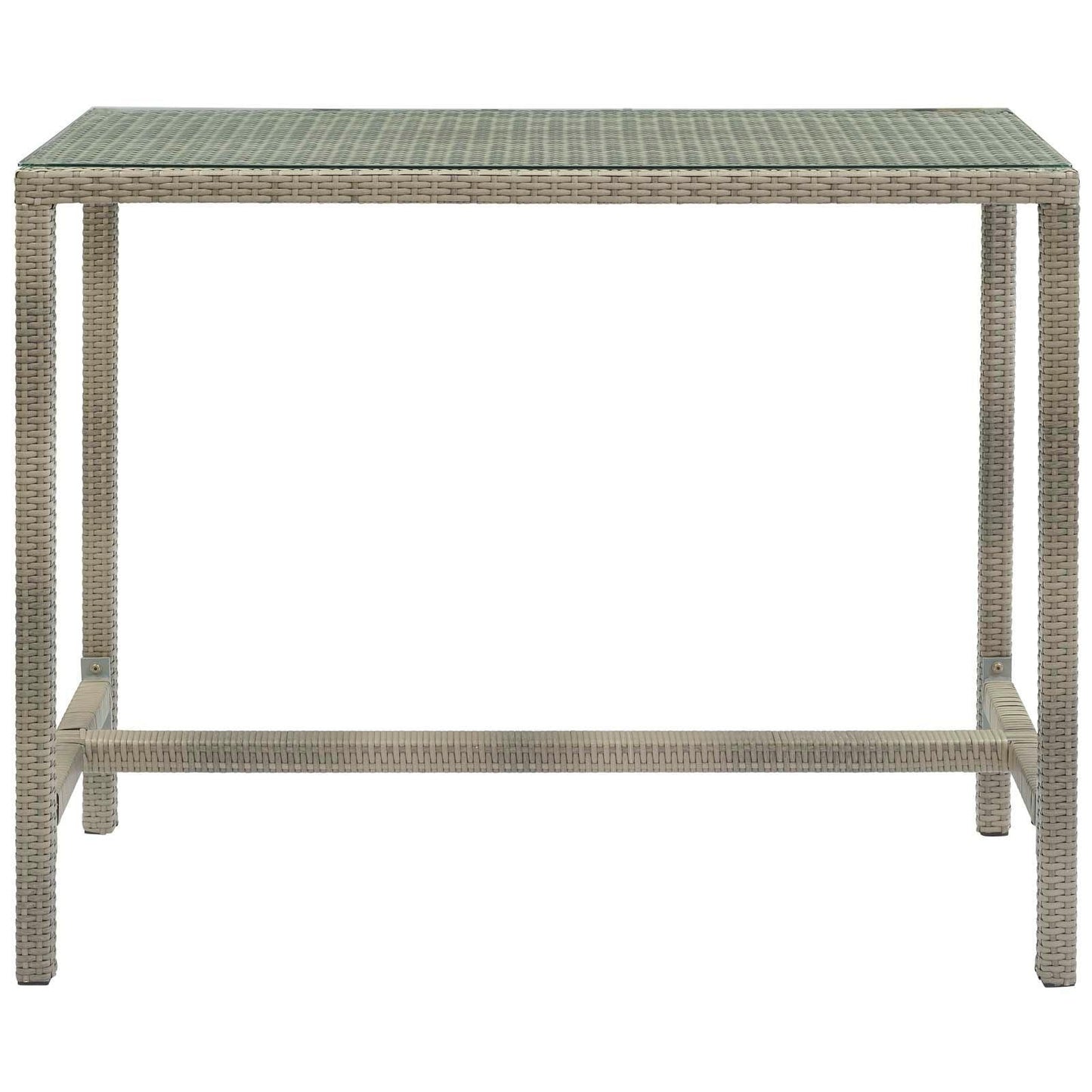 Modway Conduit Outdoor Patio Wicker Rattan Large Bar Table FredCo