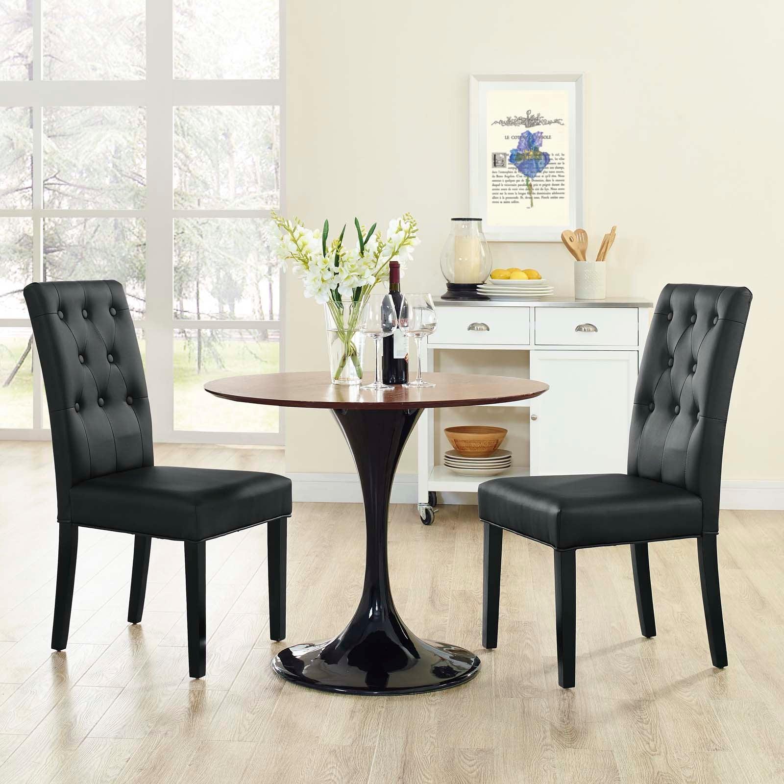 Modway Confer Dining Side Chair Vinyl Set of 2 FredCo