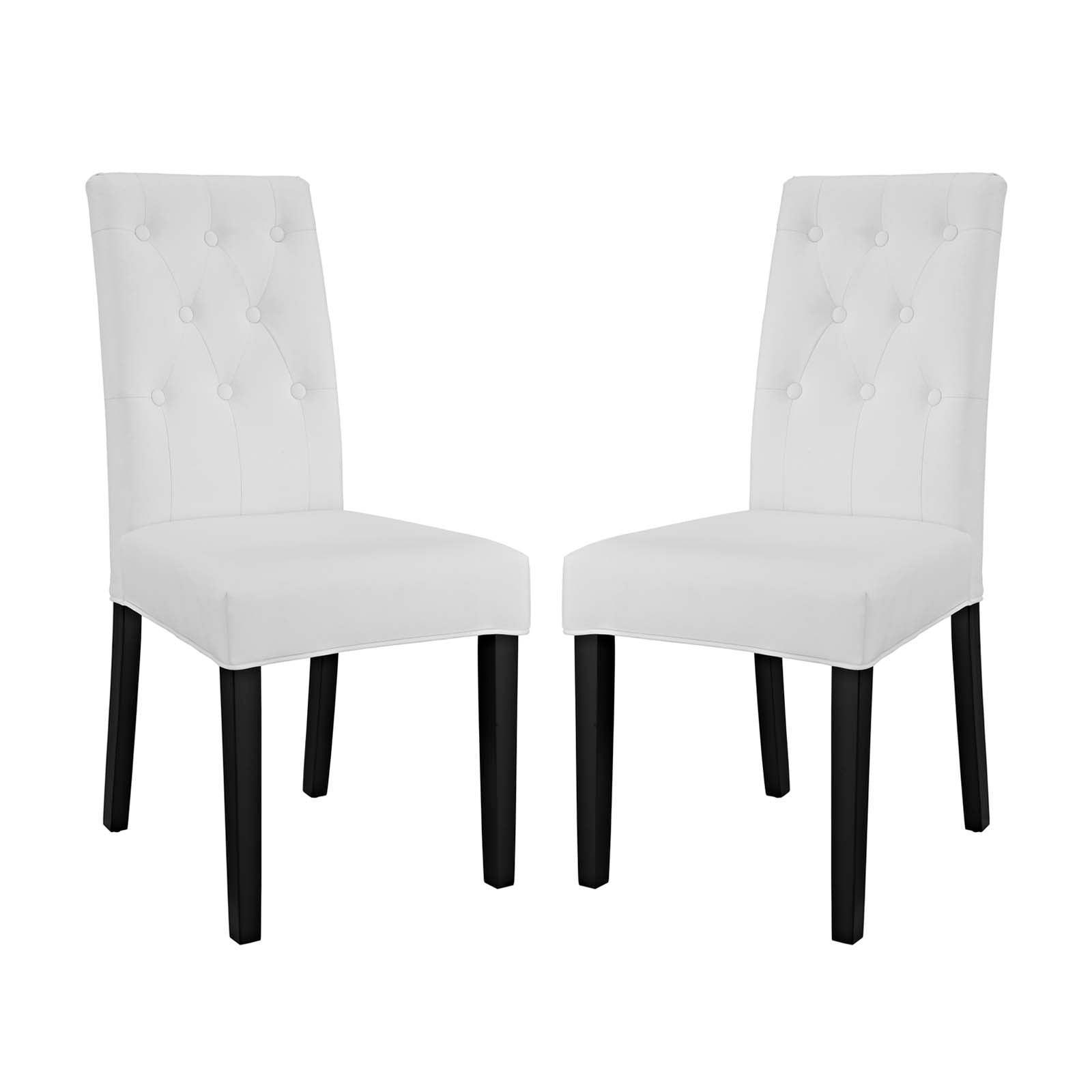 Modway Confer Dining Side Chair Vinyl Set of 2 FredCo