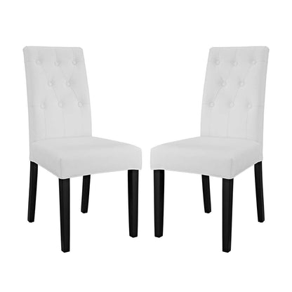 Modway Confer Dining Side Chair Vinyl Set of 2 FredCo