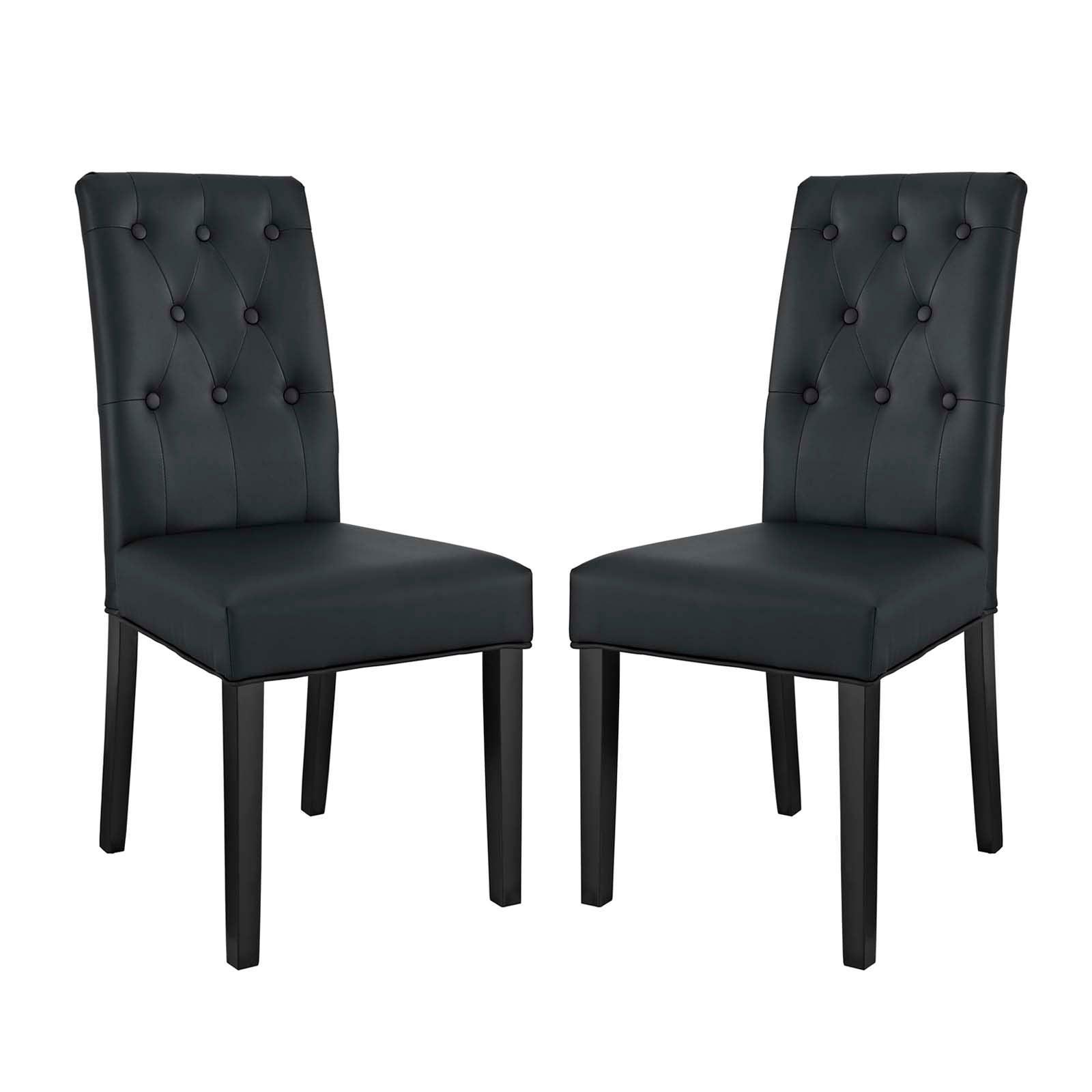 Modway Confer Dining Side Chair Vinyl Set of 2 FredCo
