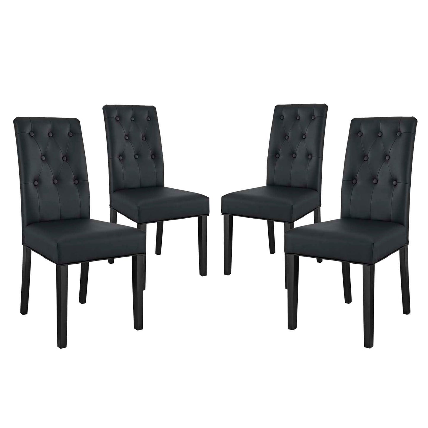 Modway Confer Dining Side Chair Vinyl Set of 4 FredCo