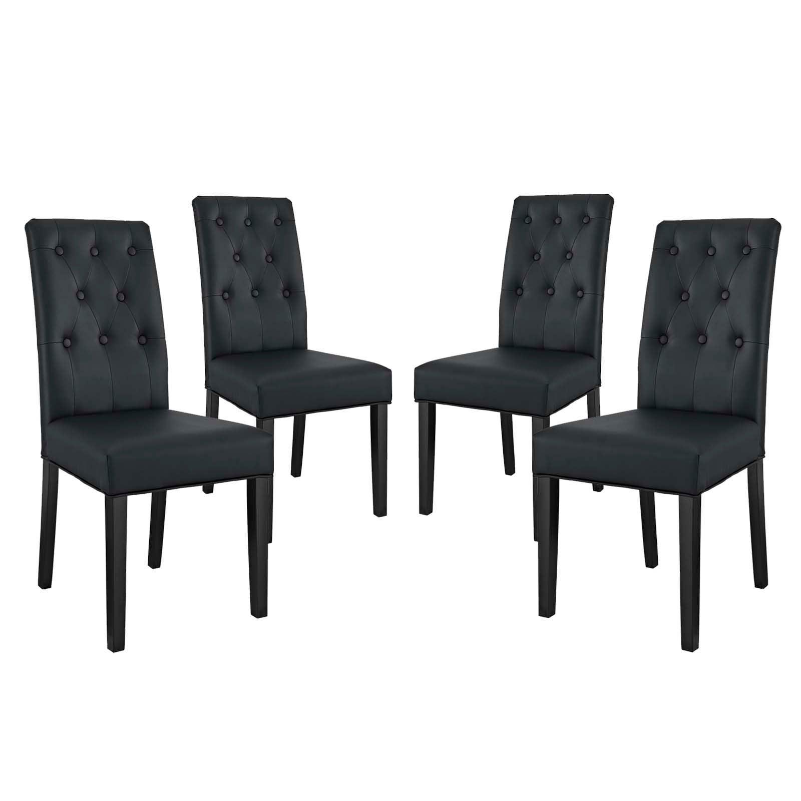 Modway Confer Dining Side Chair Vinyl Set of 4 FredCo