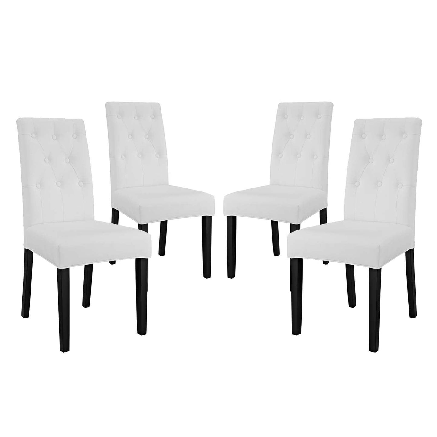 Modway Confer Dining Side Chair Vinyl Set of 4 FredCo