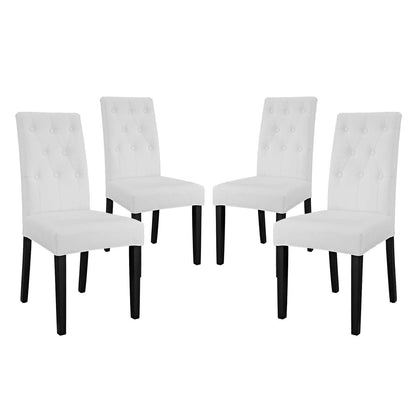 Modway Confer Dining Side Chair Vinyl Set of 4 FredCo