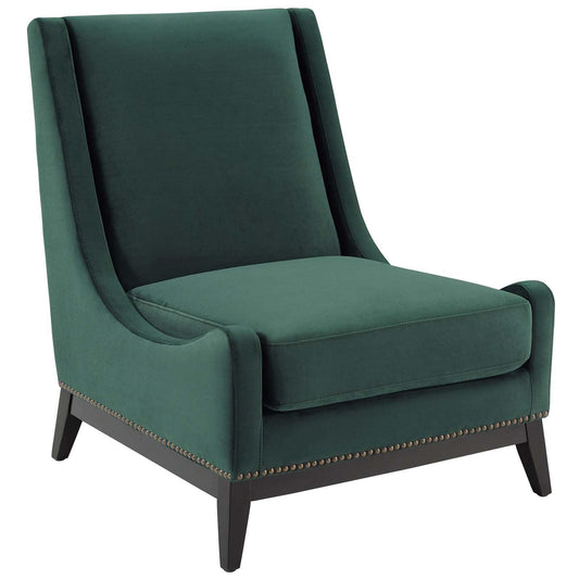 Modway Confident Accent Upholstered Performance Velvet Lounge Chair FredCo
