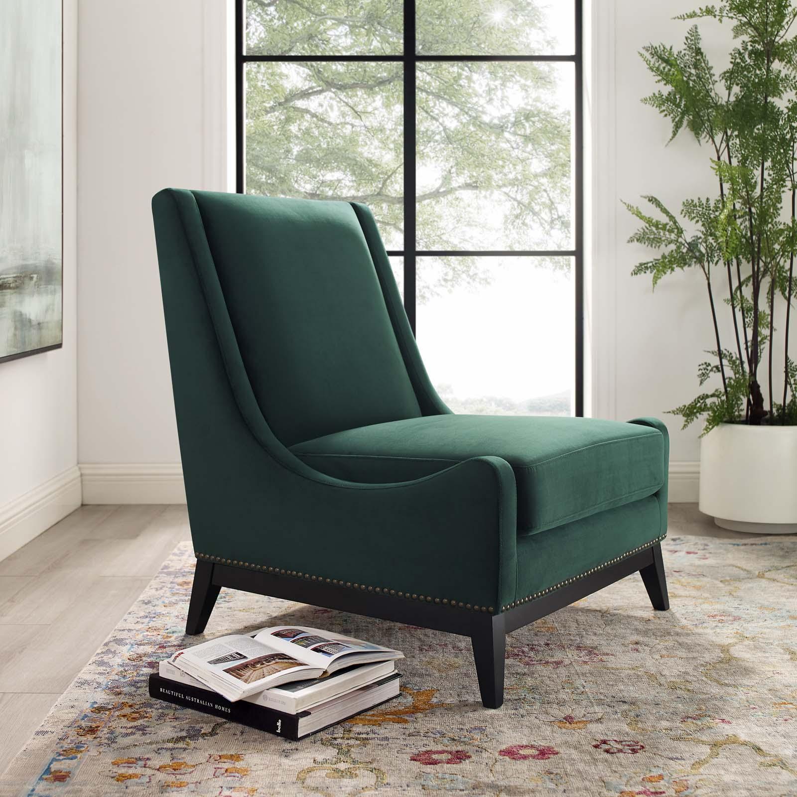 Modway Confident Accent Upholstered Performance Velvet Lounge Chair FredCo