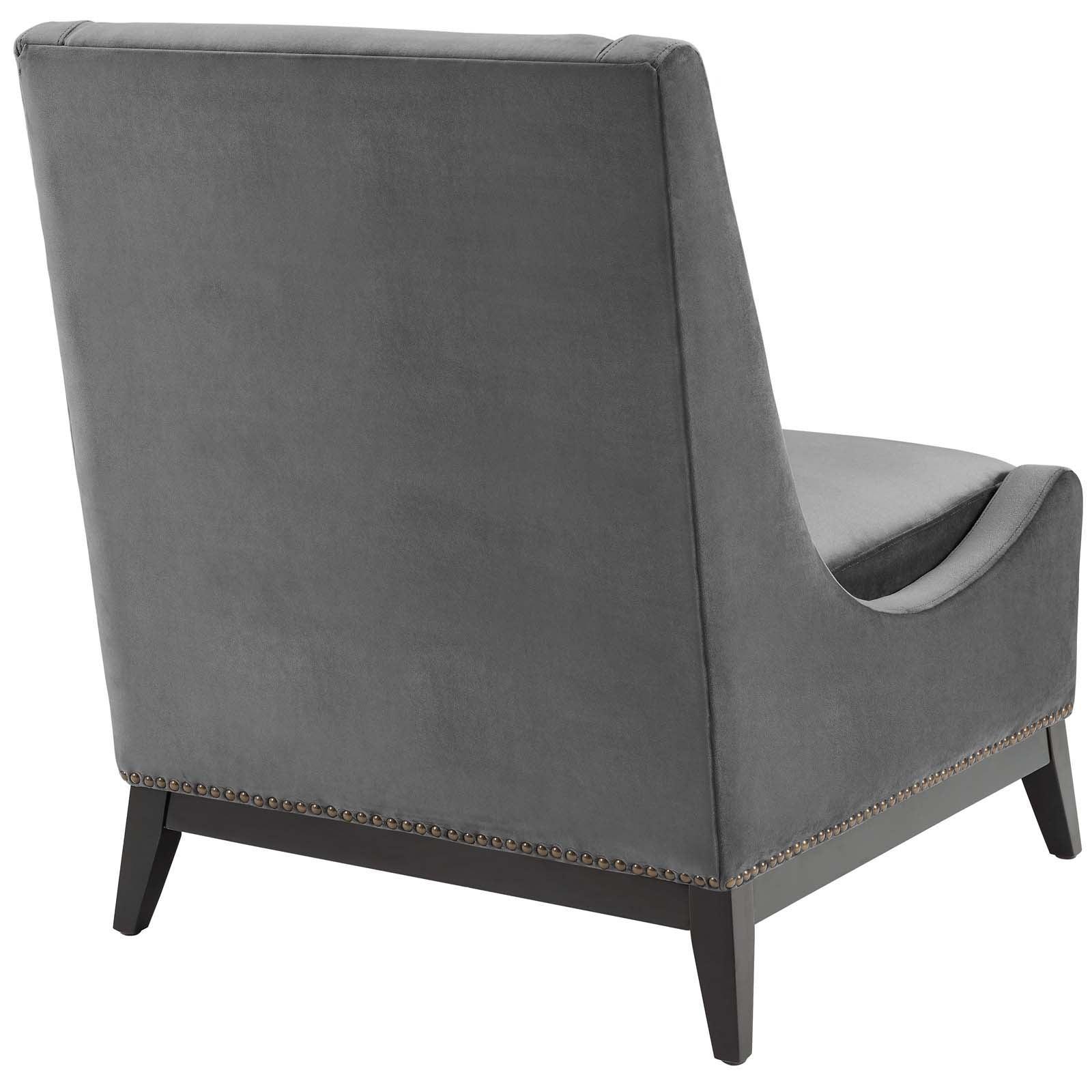 Modway Confident Lounge Chair Upholstered Performance Velvet Set of 2 FredCo