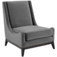 Modway Confident Lounge Chair Upholstered Performance Velvet Set of 2 FredCo