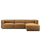 Modway Conjure Channel Tufted Performance Velvet 4-Piece Sectional FredCo