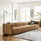 Modway Conjure Channel Tufted Performance Velvet 4-Piece Sofa FredCo