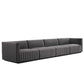 Modway Conjure Channel Tufted Performance Velvet 4-Piece Sofa FredCo
