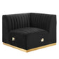 Modway Conjure Channel Tufted Performance Velvet 6-Piece U-Shaped Sectional FredCo