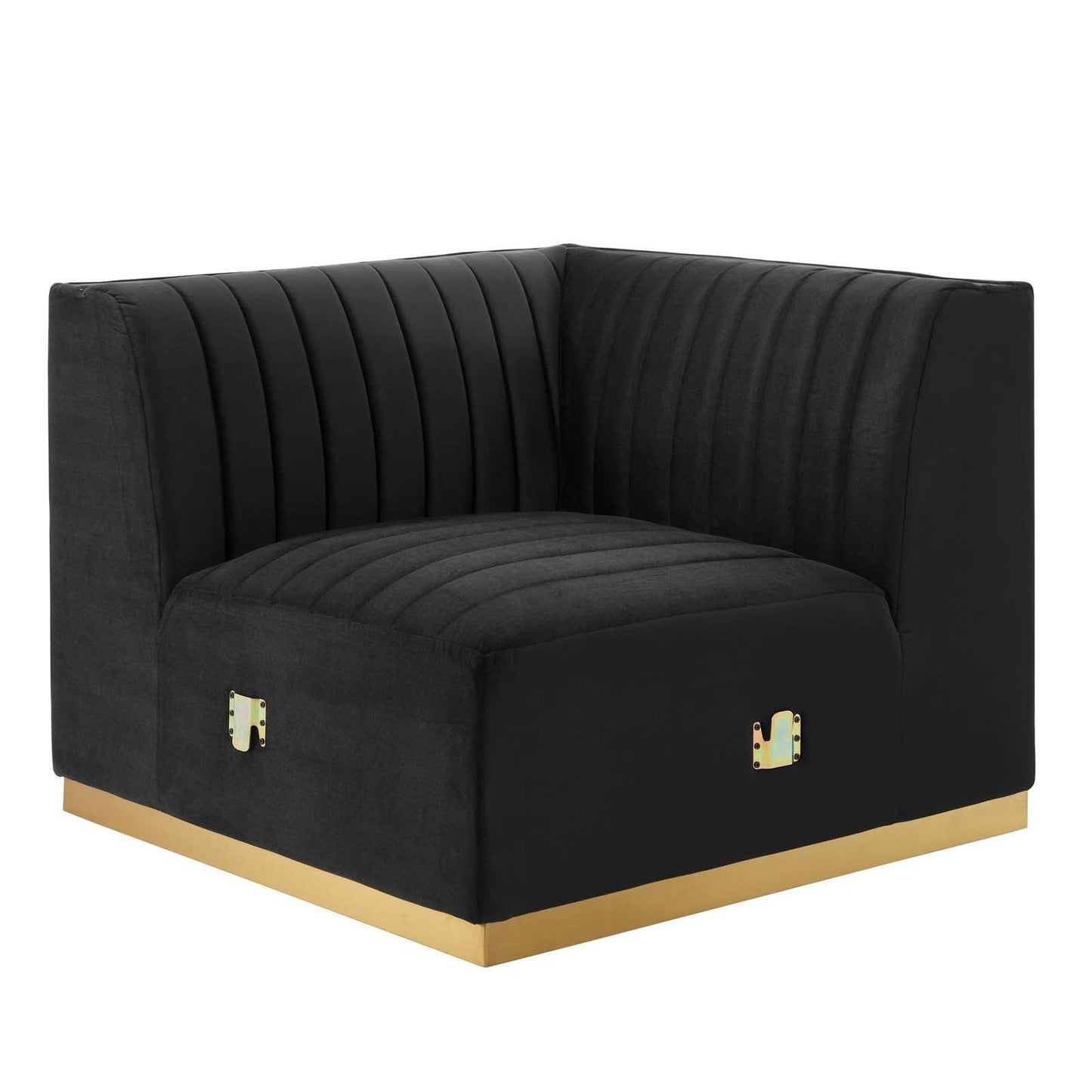 Modway Conjure Channel Tufted Performance Velvet 6-Piece U-Shaped Sectional FredCo