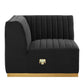 Modway Conjure Channel Tufted Performance Velvet 6-Piece U-Shaped Sectional FredCo