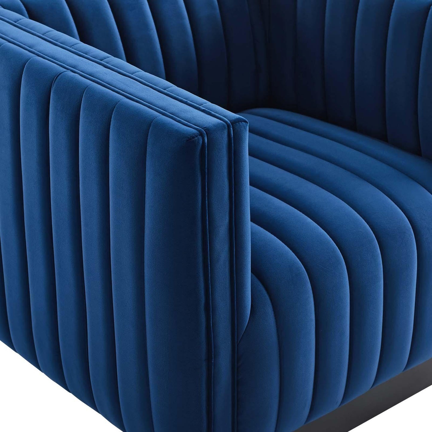 Modway Conjure Channel Tufted Performance Velvet Accent Armchair FredCo