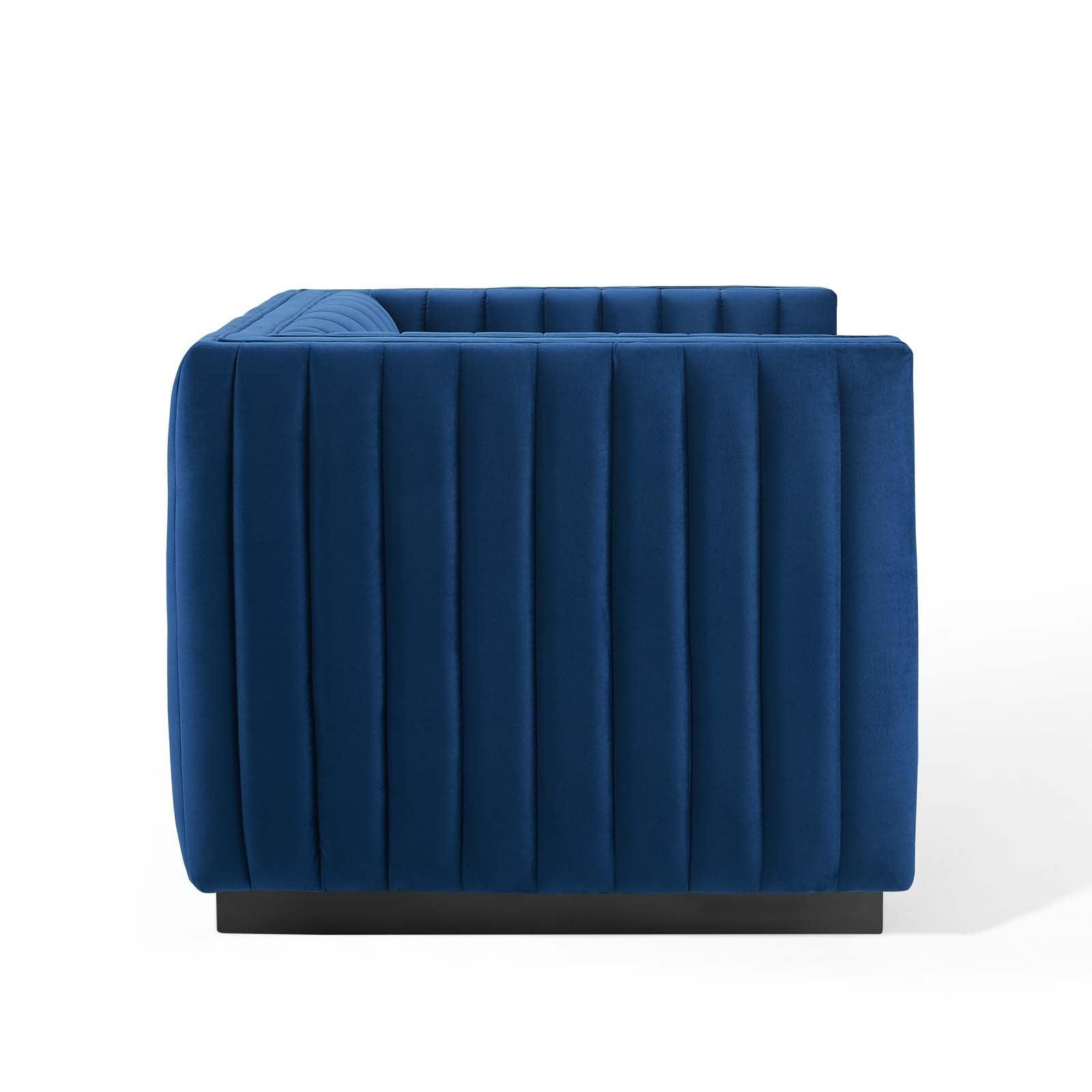 Modway Conjure Channel Tufted Performance Velvet Accent Armchair FredCo
