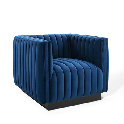 Modway Conjure Channel Tufted Performance Velvet Accent Armchair FredCo