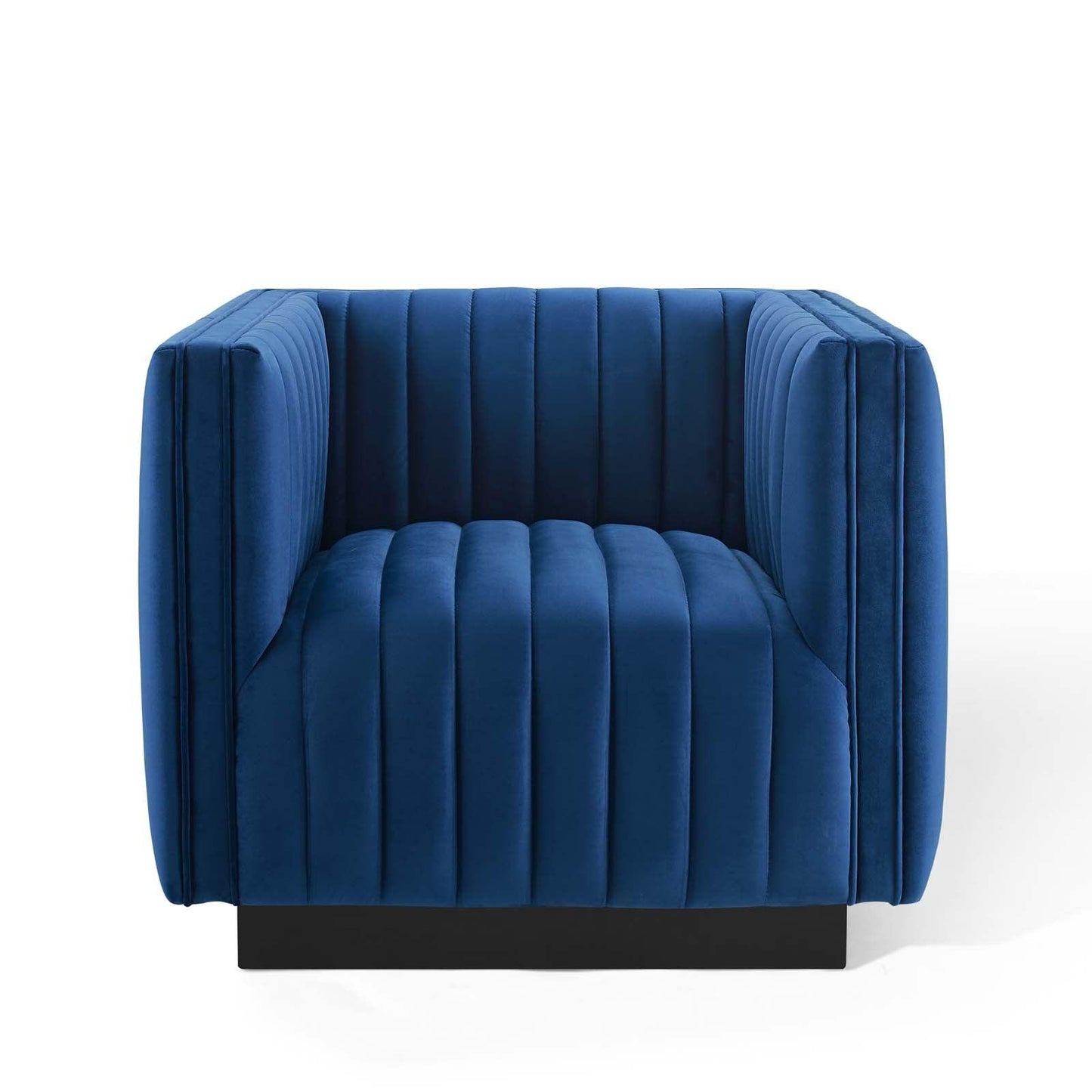 Modway Conjure Channel Tufted Performance Velvet Accent Armchair FredCo