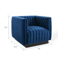 Modway Conjure Channel Tufted Performance Velvet Accent Armchair FredCo