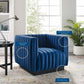 Modway Conjure Channel Tufted Performance Velvet Accent Armchair FredCo