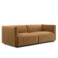 Modway Conjure Channel Tufted Performance Velvet Loveseat FredCo